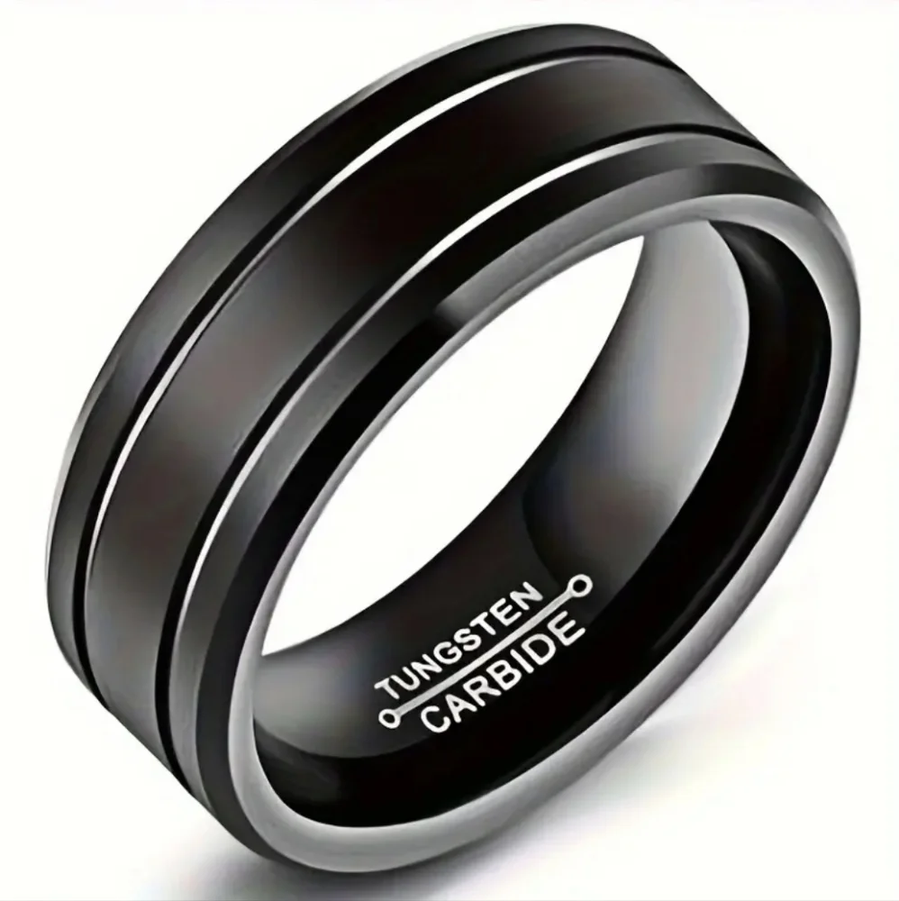 Mens Tungten Carbide 8mm Wedding Band NWT Size 10